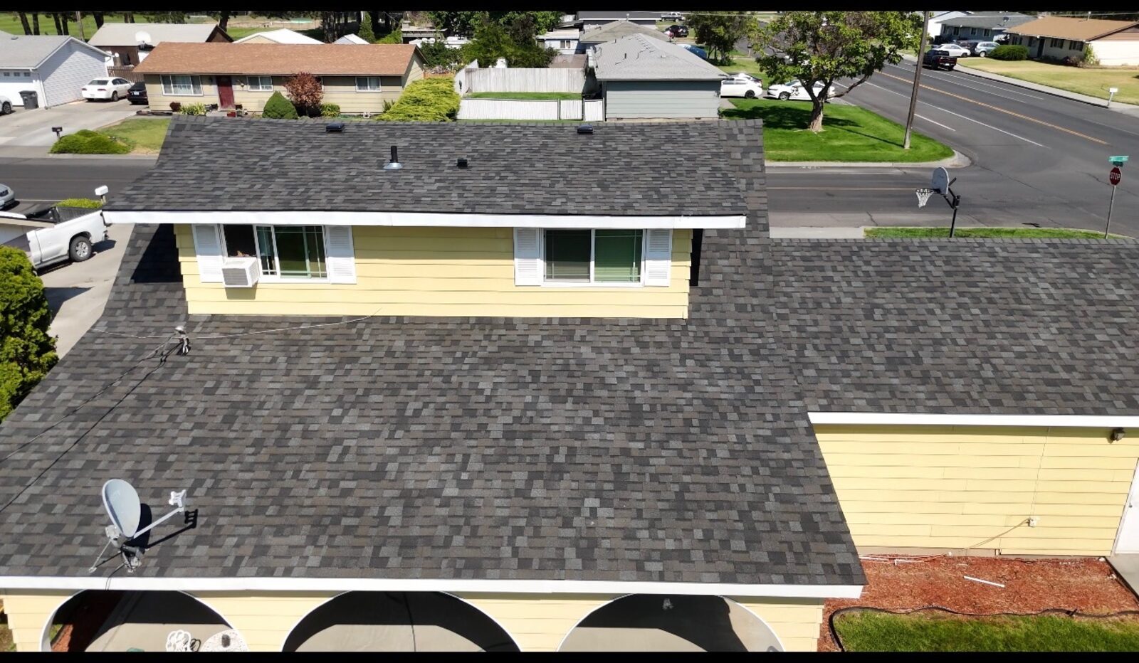 Completed roof from above