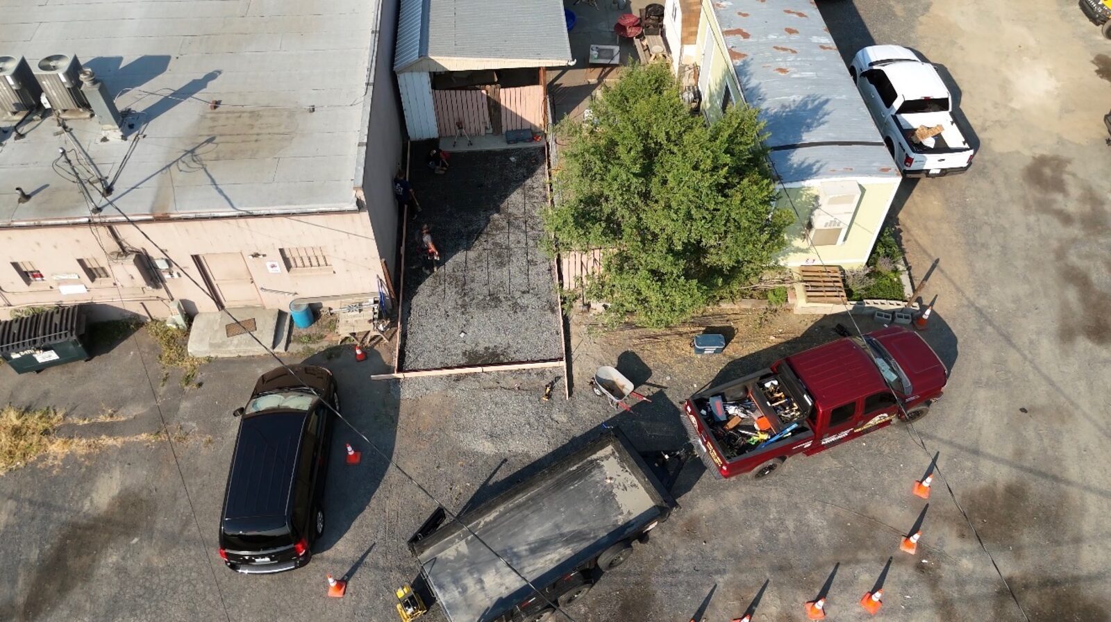 Site prepped and graded for concrete pour
